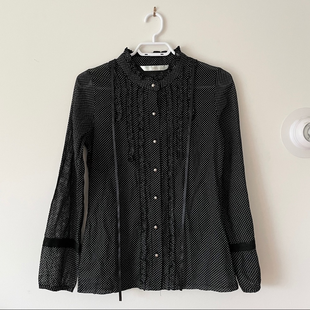 🖤Password Vintage Polka Dot Blouse